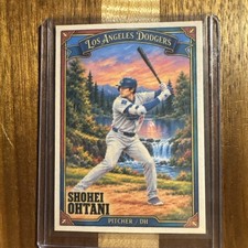 Shohei Ohtani Canvas Collection Custom Art Card Dodgers picture