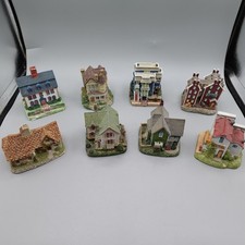 Vintage International Americana Cottage House Figurine Lot 8 1990s picture