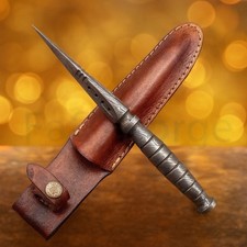 Handmade Damascus Steel Bar Kitchen Outdoor Man Knife Full Tang picture