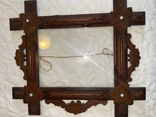 Vintage Tramp Art Adirondack Frame 8x10 Picture picture