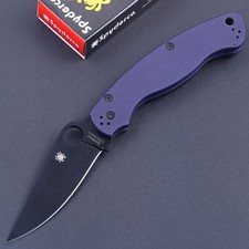 Big Long Purple G10 Handle Carbon Steel Folding Knife Hunting Camping Knife picture