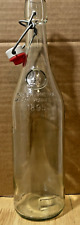 Vintage Geyer Freres Maison Fondee 1895 Glass Bottle Wire Bale Swingtop 12.5