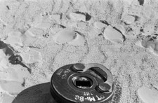 Suez Canal War, A Mine On Sandy Soil 1957 Old Photo picture