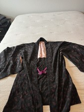 Tansu-Ya Camono Japanese Traditional Kimono Maxi Dress Robe Jacket Floral picture
