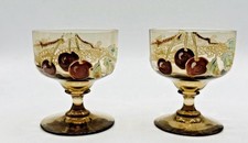 Fine Art Nouveau French LEGRAS DETAILED ENAMELED Coupes Or Dessert Cups picture