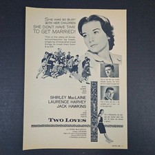 1961 Shirley MacLaine MGM Movie Two Loves Vintage Print Ad Laurence Harvey picture