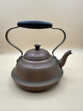 Vintage Douro B&M Solid Copper Tea Kettle with Wood Handle & Finial Portugal picture