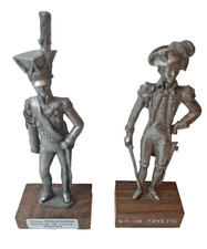 Prince Poniatowski Lafayette Metal Figures Statues Vintage Military Soldiers Set picture