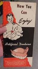 Vintage How You Can Enjoy Artificial Dentures Booklet 1954 Veratex Products Rare picture