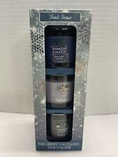 Yankee Candle 1.3oz First Snow Mini Candle Gift Set 3pc Set 3.9oz Total picture