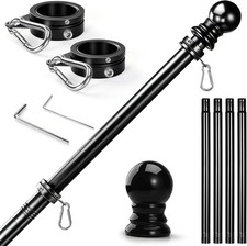 Flag Pole for Outside House - Stainless Steel 5 FT Flag Poles Kit with1 Inch Met picture