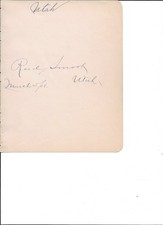 Reed Smoot autographed 6 1/2 x 8 album page dated 1908 as Senator fromm Utah picture