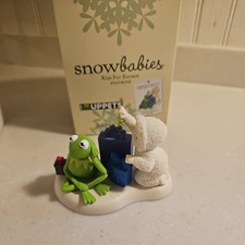 Department 56 Snowbabies KISS FOR KERMIT 4027473 Muppets Disney Kermit The Frog picture