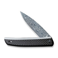 Civivi Knife Savant C20063B-DS1 Frame Lock Damascus Carbon Fiber Pocket Knives picture