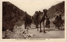 PC PAKISTAN A CARAVAN ON ITS WAY TO PESHAWAR FROM AFGHANISTAN (a82228) picture
