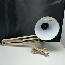 VTG Mid Century Beige Articulating Drafting Work Bench Desk Lamp NO Clamp picture