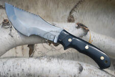 LOM CUSTOM HANDMADE D2 TOOL STEEL G-10 MICARTA TRACKER HUNTING KNIFE WITH SHEATH picture