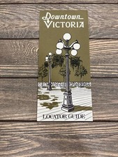 Downtown Victoria BC Canada Locator Guide Map Vintage Travel Ephemera Booklet picture