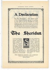 1920 Sheridan Motor Car Co. of Muncie, Indiana Ad: Latest Addition to GM picture