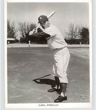 Carl Furillo Los Angeles Dodgers Outfielder Batting Portrait 1950s Press Photo picture