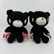 Lot Of 2 Gloomy Bear plush 5” sitting pose doll black bloody white claws & mouth picture