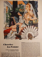 1947 Original Esquire Art Cherchez La Femme J Frederick Smith Paintings picture