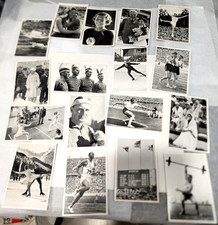 Lot 17 Antique 1936 Olympics German Cigarette Cards Jesse Owens Sonja Henie RPPC picture