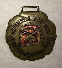 Antique Shriners 1912 pocket watch FOB Imperial Council Los Angeles freemason picture
