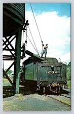 NYC 1234 Steam Locomotive Yorktown Heights NY Putnam Div 1951 Postcard picture
