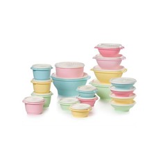 Tupperware Heritage 36-Piece Vintage Pastel Set (18 Containers + 18 Lids) picture