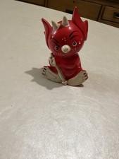 Vintage Rossini “Lil’ Devil” Red ceramic Piggy Bank With Stopper picture