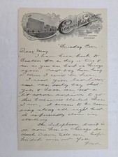 1910s antique CONGRESS HOTEL chicago il LETTER LETTERHEAD R.H. SOUTHGATE preside picture