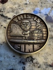 This is fine Donald Trump Brass EDC Challenge Coin 50mm One side Engraved picture