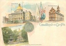 1896 Boston Massachusetts Multi View Pioneer undivided Postcard 26-156 picture