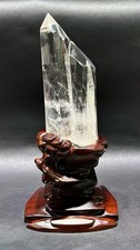 3.85lb RARE Top Natural Clear Quartz Crystal Mineral specimens Reiki Decor+STAND picture