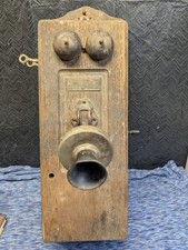 1900s Antique Wall Mount Phone B-R Electric Telephone Company PARTS or REPAIR S5 picture