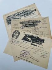 3 Circa 1900 Business Invoices Gratin & Knight Mfg Co. Boggs on & Pettis Mfg picture