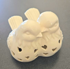 Cracker Barrel Ceramic Love Birds Accent Light, White Glazed, Boxed, Small 5 in picture