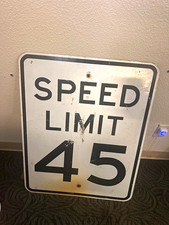 Speed Limit 45 Metal Road Sign Collectible Transportation Traffic Sign picture