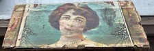 1890s rare • Vesta Victoria • wood cigar box NO top British vaudeville actress picture