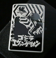 Zippo Godzilla Evangelion Silver Black Etching Limited Serial Number Lighter picture