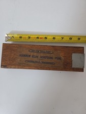Vintage Norton Aluminum Oxide Sharpening Stone Tool w/Original Box picture