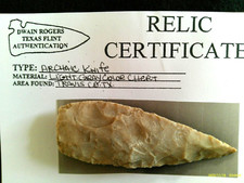 Papered Central Texas Knife Arrowhead, Prehistoric Artifact *FREE SHIPPING* P11 picture