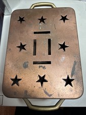 Vintage Copper Chafing Rectangle Dish Made In italy  8.5x7x3.5 Inches picture