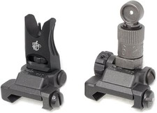 IRON AIRSOFT KAC Style Micro Folding Front Rear BUIS Sight Set Black japan NEW picture