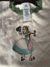 NWT⭐ Sz M Disneyland Alice in Wonderland 75th Anniversary Croquet Cream Blouse picture