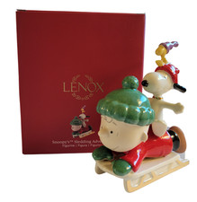 Lenox Peanuts Snoopy's Sledding Adventure Porcelain Figurine picture