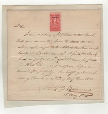 1823 Letter of Congressman and Future Secretary of the Treasury Walter Forward picture