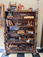 Cabinet of Rare Antique Woodworking Tools, All Tools and Cabinet Included picture