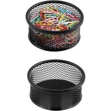 Paper Clip Holder, Paper Clip Holder for Desk, 2PCS Metal Mesh PaperClip picture